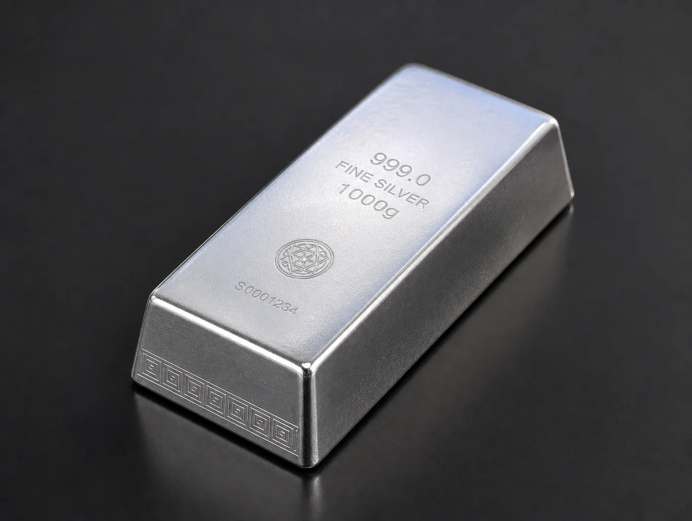 Raw ethically sourced 925 sterling silver ingots in atelier